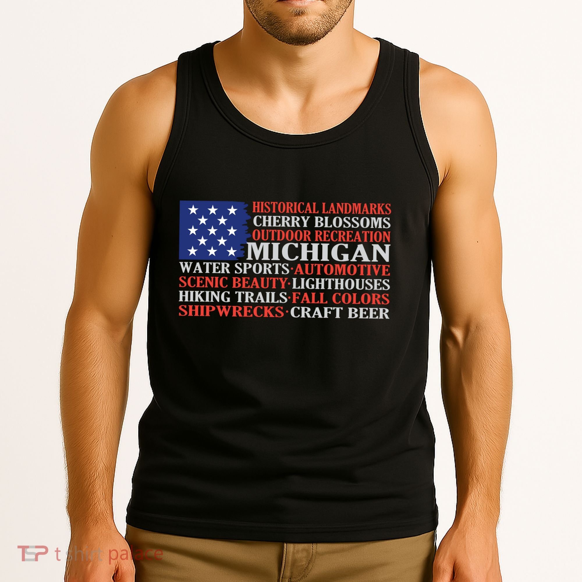 Michigan Characteristic Words Tank Top