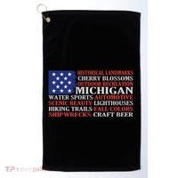 Michigan Characteristic Words Golf Towel thumb 0