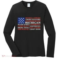 Michigan Characteristic Words Women's Long Sleeve Shirt thumb 0
