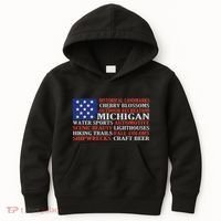Michigan Characteristic Words Kids Hoodie thumb 0