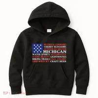 Michigan Characteristic Words Kids Hoodie thumb 0