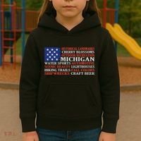 Michigan Characteristic Words Kids Hoodie thumb 3