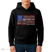 Michigan Characteristic Words Kids Hoodie thumb 4