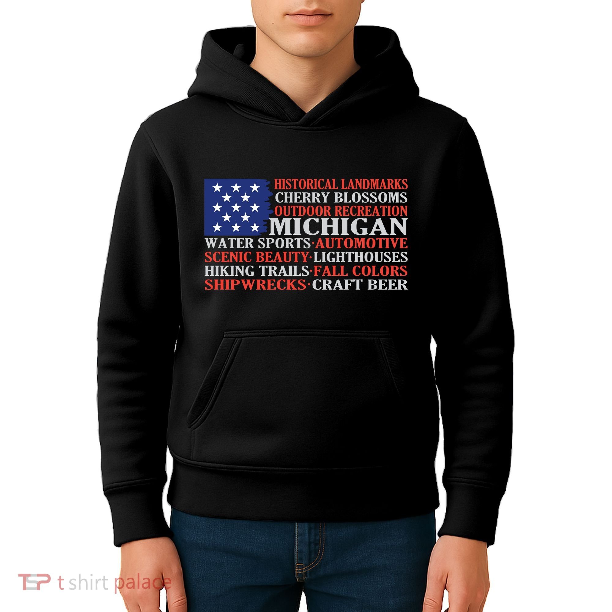 Michigan Characteristic Words Kids Hoodie