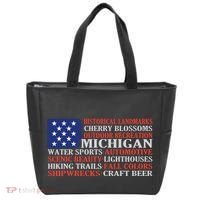 Michigan Characteristic Words Tote Bag thumb 0