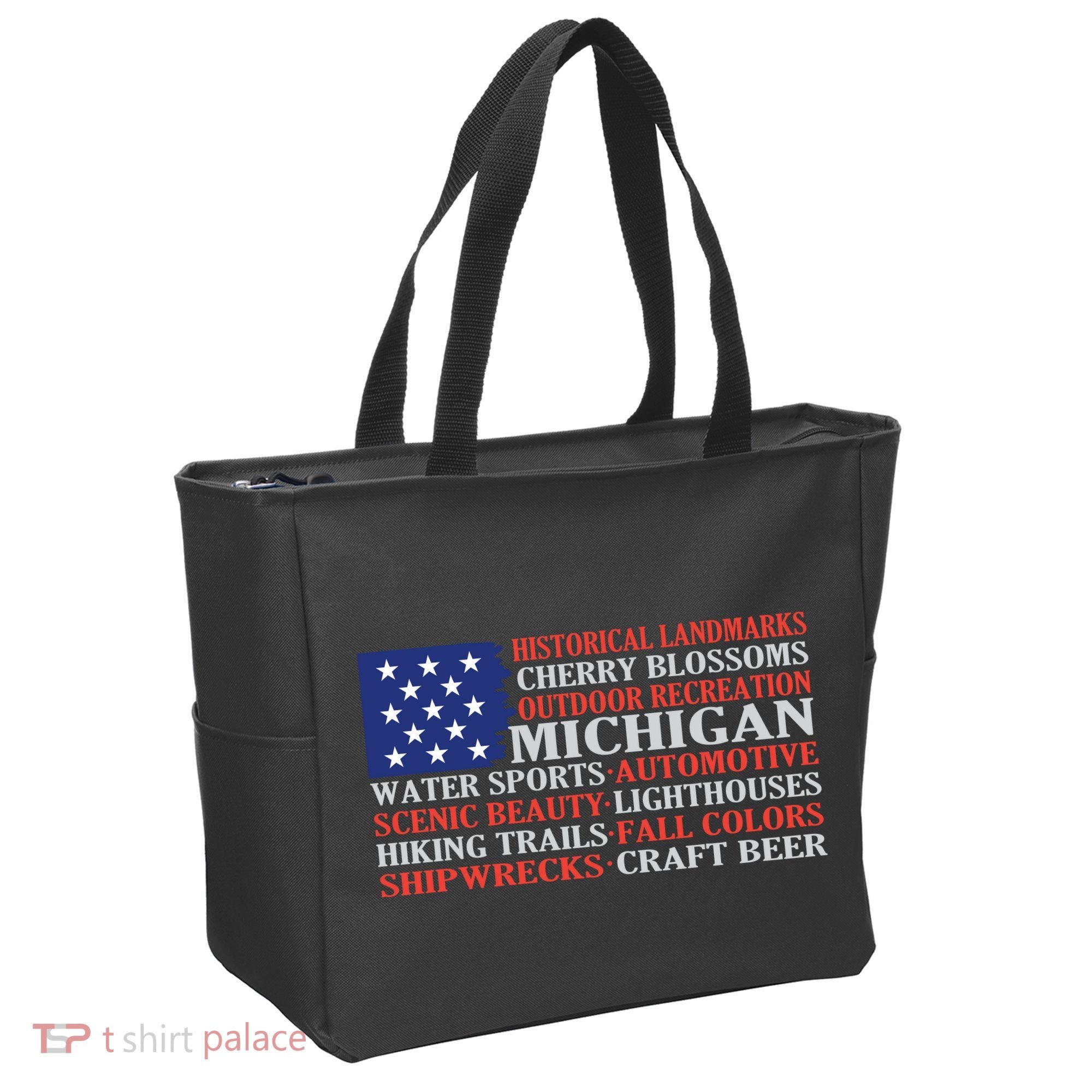 Michigan Characteristic Words Tote Bag