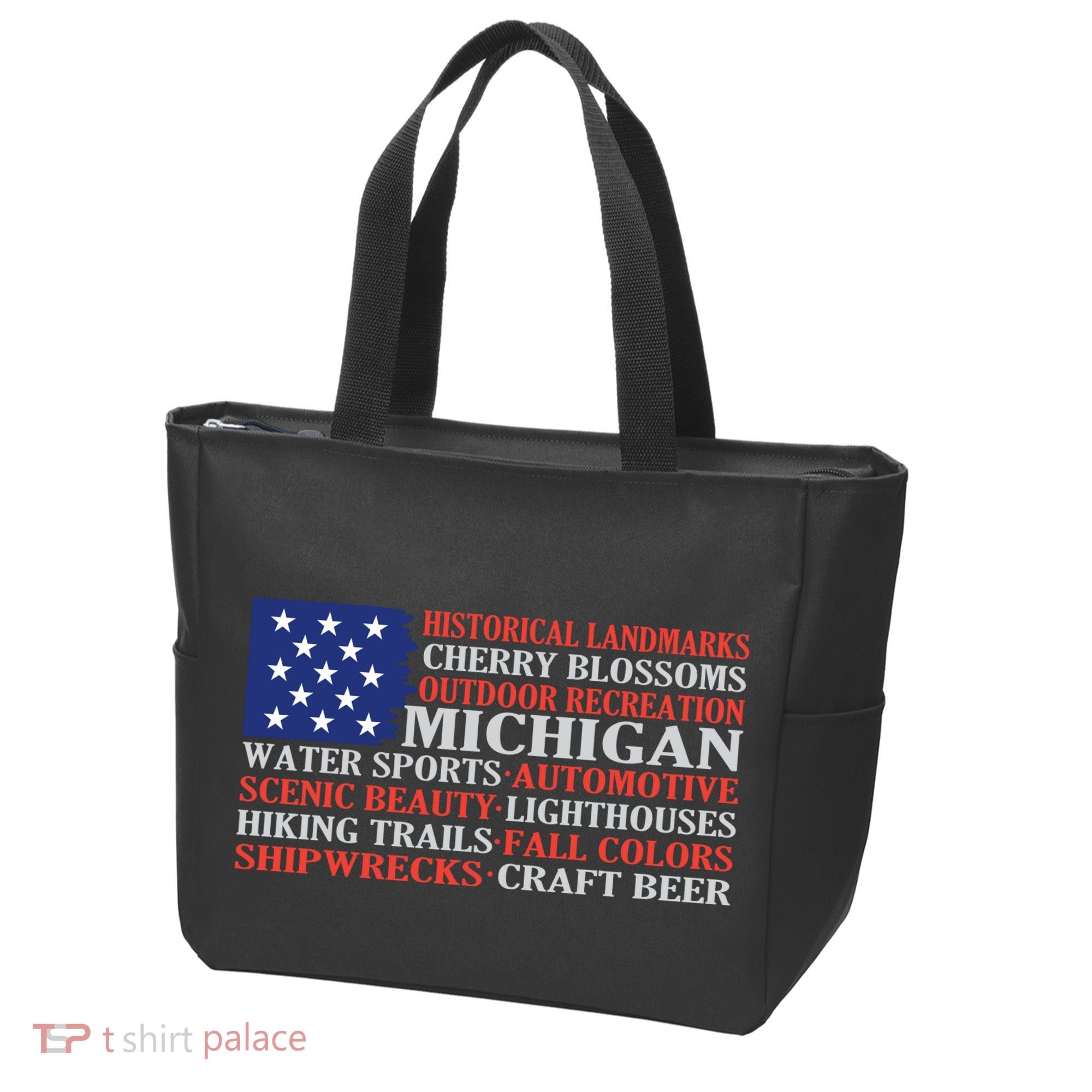 Michigan Characteristic Words Tote Bag