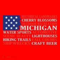 Michigan Characteristic Words Santa Hat thumb 1