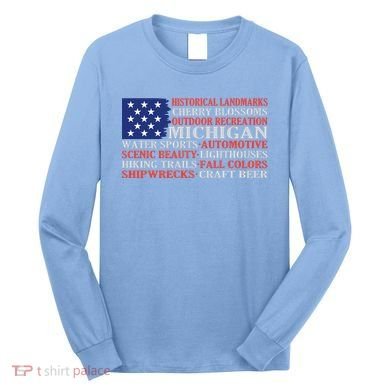 Michigan Characteristic Words Long Sleeve Shirt
