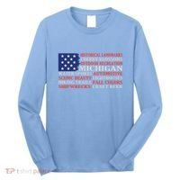 Michigan Characteristic Words Long Sleeve Shirt thumb 0