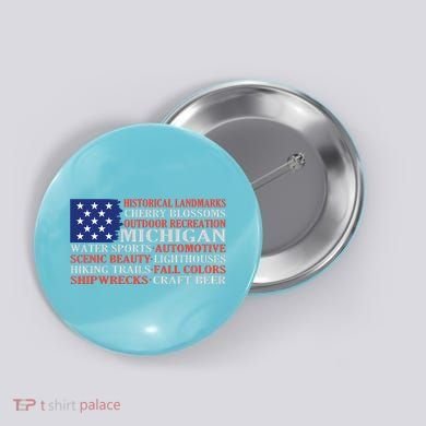 Michigan Characteristic Words Button