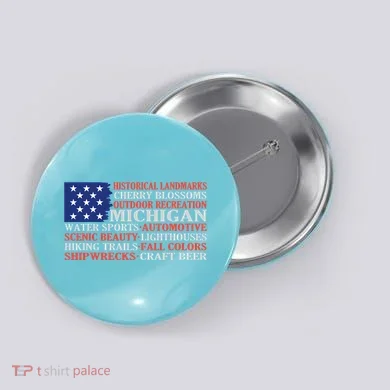 Michigan Characteristic Words Button