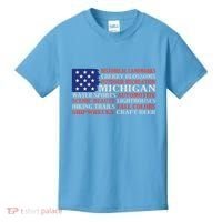Michigan Characteristic Words Kids T-Shirt thumb 0