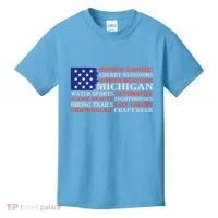 Michigan Characteristic Words Kids T-Shirt thumb 0