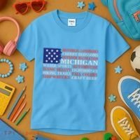 Michigan Characteristic Words Kids T-Shirt thumb 3
