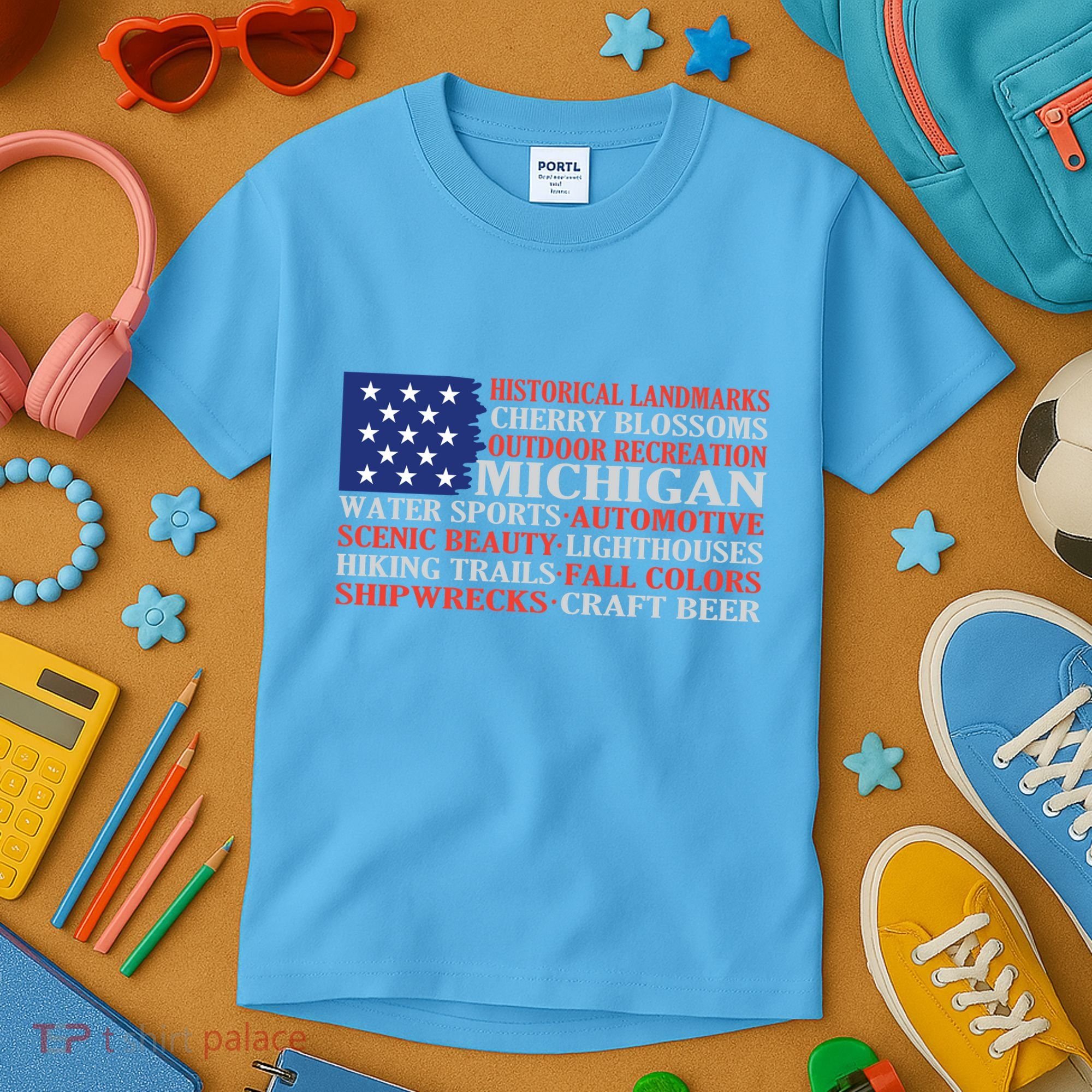 Michigan Characteristic Words Kids T-Shirt