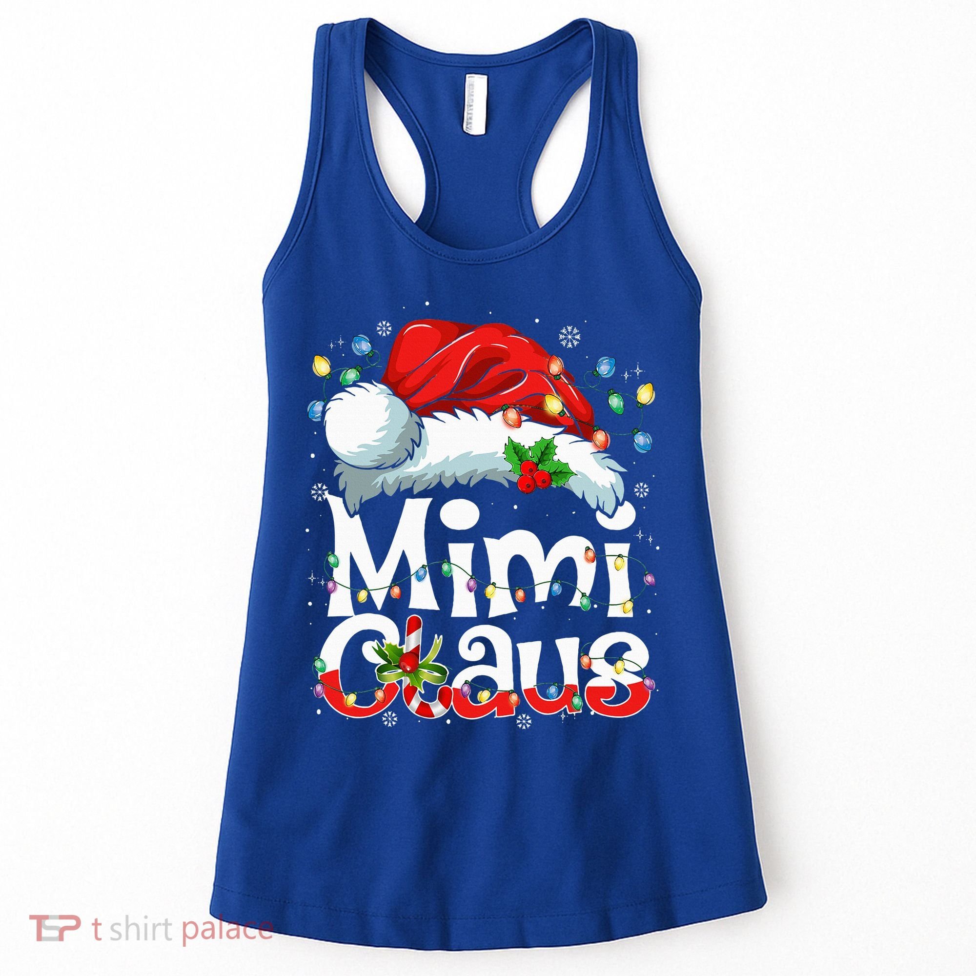Mimi Claus Xmas Santa Matching Family Christmas Pajamas  Women's Tank Top