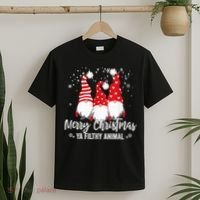 Merry Christmas Ya Filthy Animals Funny Christmas Gnome T-Shirt thumb 2