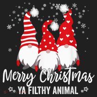 Merry Christmas Ya Filthy Animals Funny Christmas Gnome Urban Oversized Heavyweight T-Shirt thumb 2