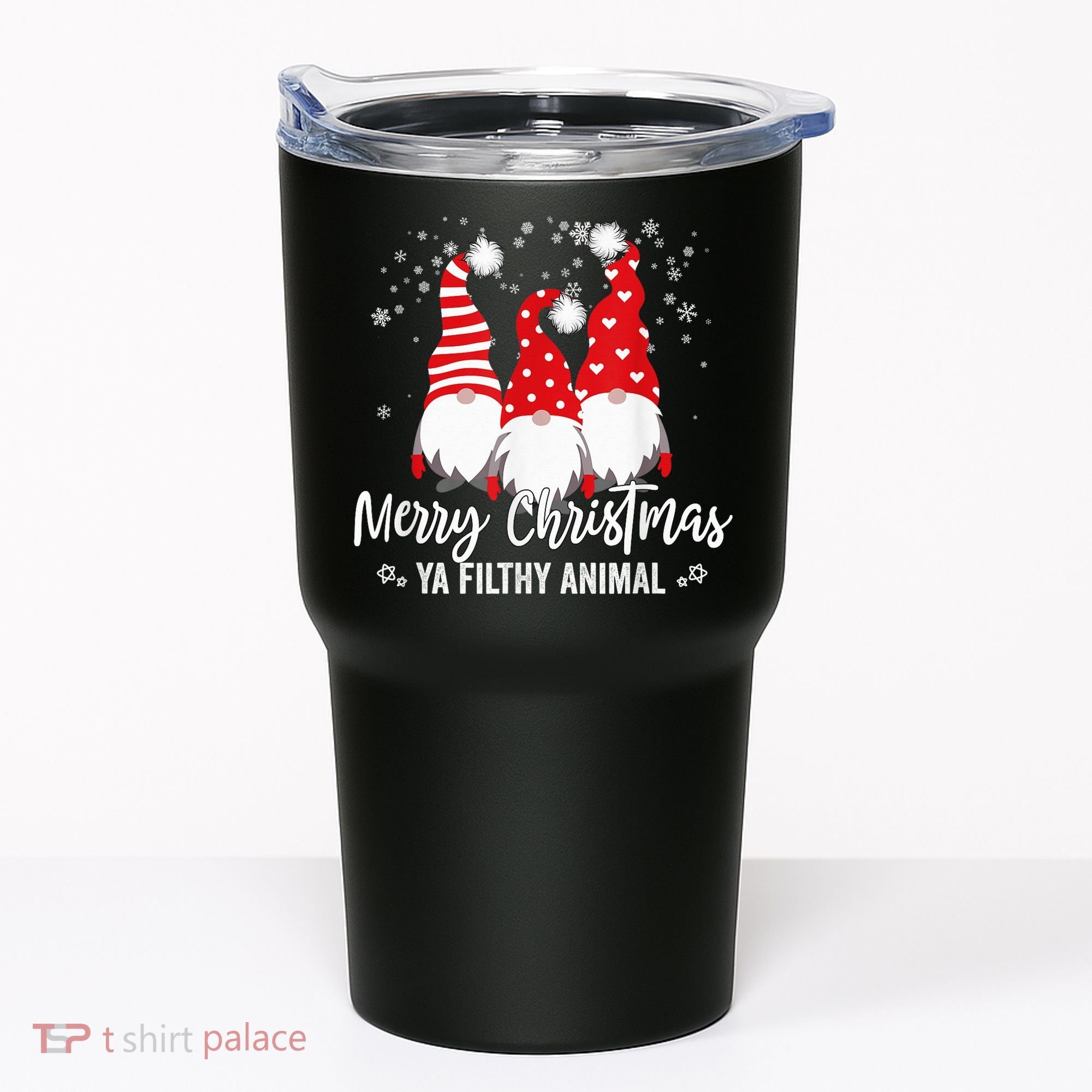 Merry Christmas Ya Filthy Animals Funny Christmas Gnome Tumbler