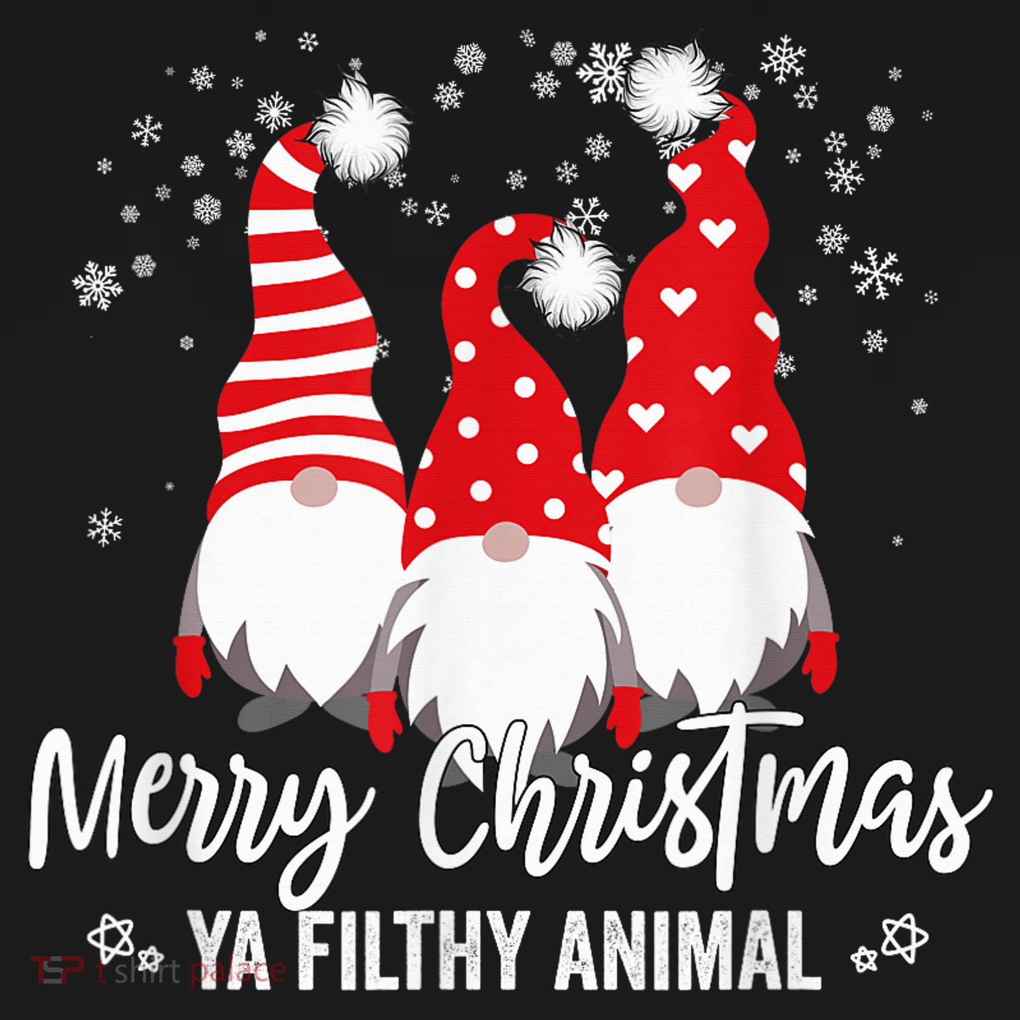 Merry Christmas Ya Filthy Animals Funny Christmas Gnome Ornament