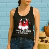 Merry Christmas Ya Filthy Animals Funny Christmas Gnome Women's Tank Top thumb 2