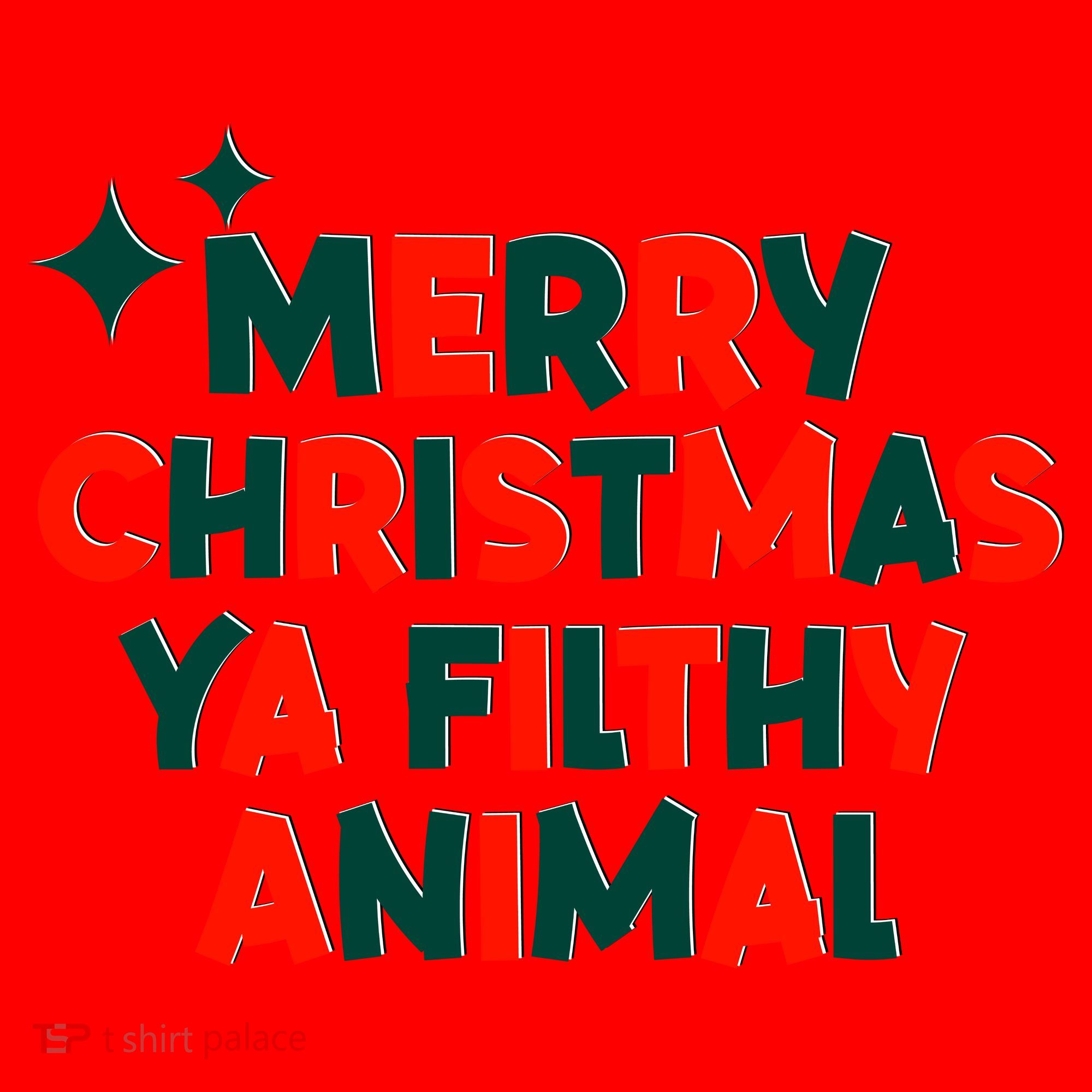 Merry Christmas Ya Filthy Animals Funny Christmas Santa Hat