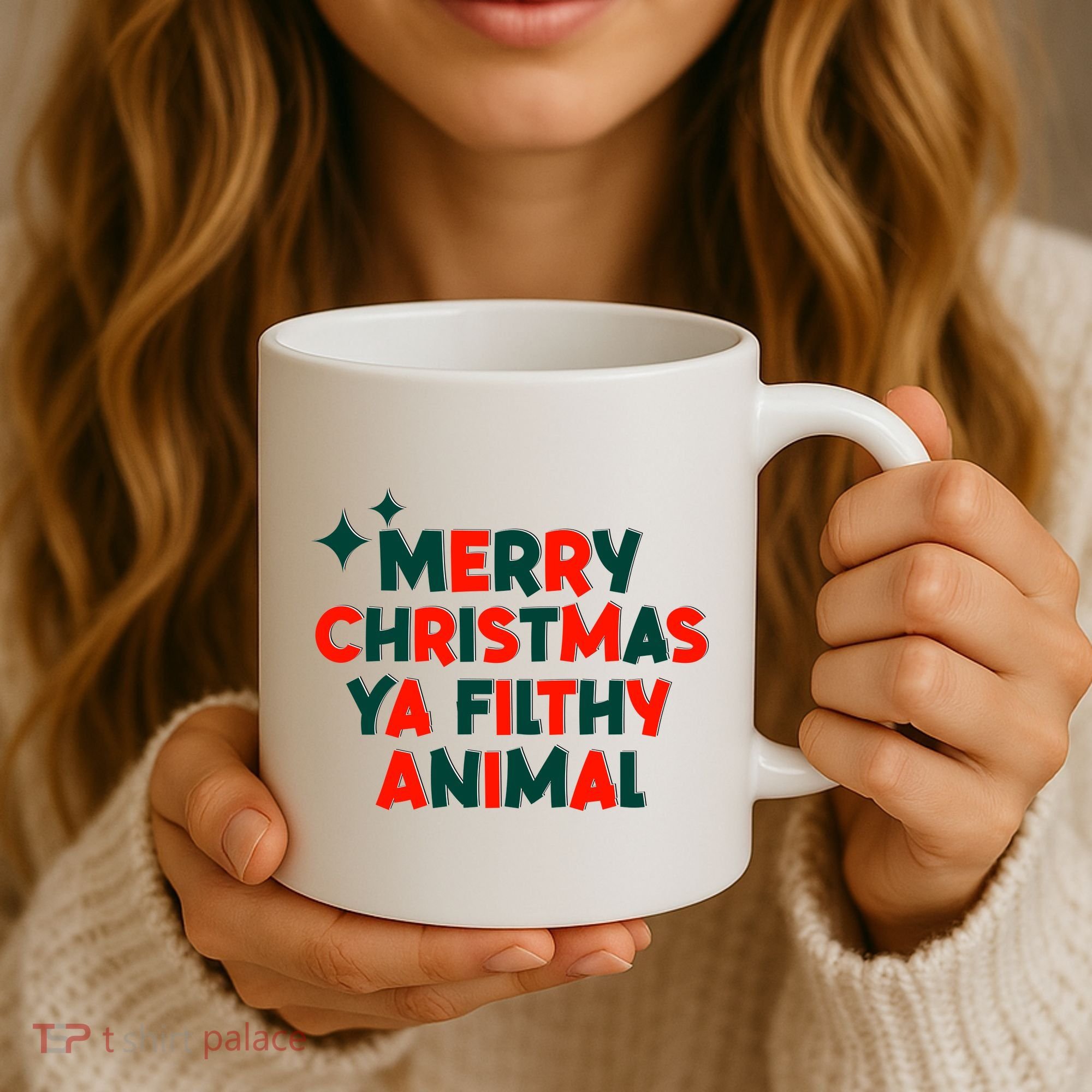 Merry Christmas Ya Filthy Animals Funny Christmas Coffee Mug