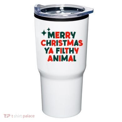 Merry Christmas Ya Filthy Animals Funny Christmas Tumbler