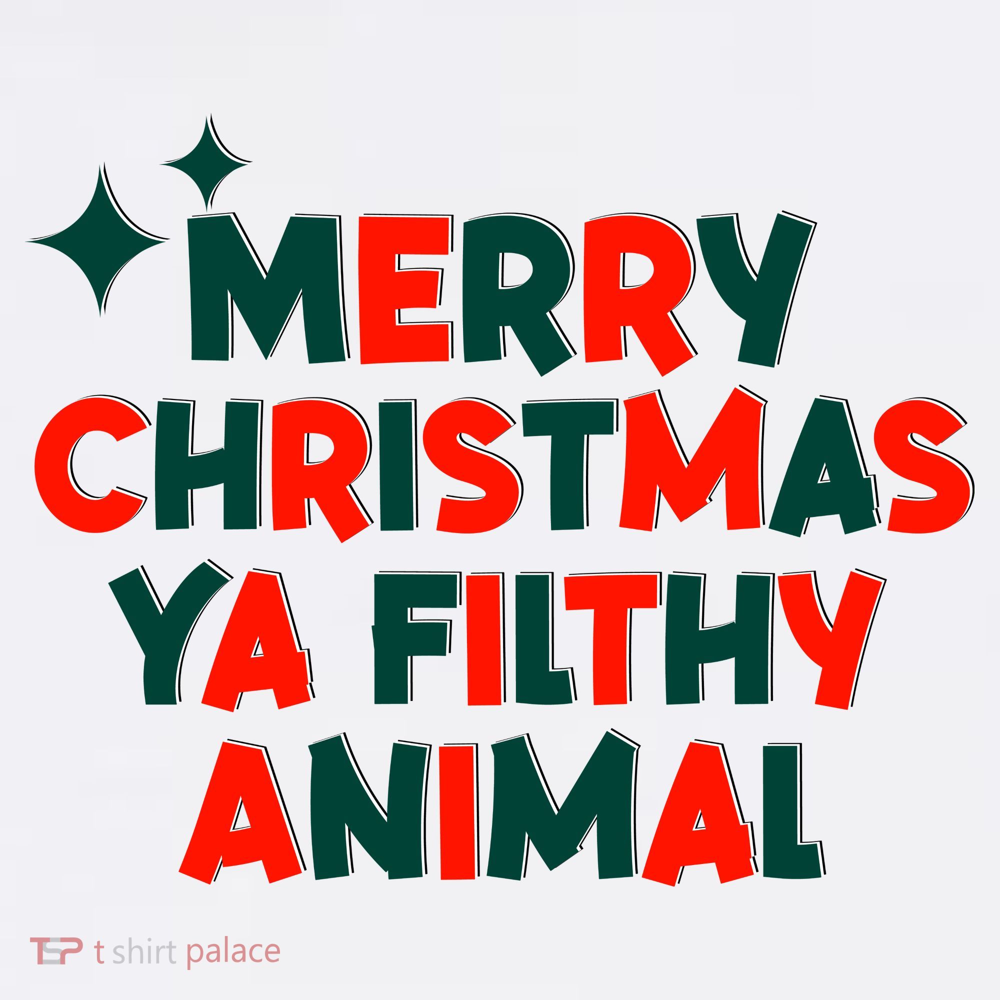 Merry Christmas Ya Filthy Animals Funny Christmas Mousepad