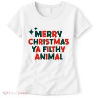 Merry Christmas Ya Filthy Animals Funny Christmas Women's T-Shirt thumb 0