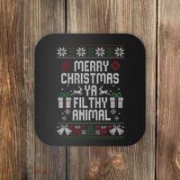 Merry Christmas Ya Filthy Animal Ugly Coaster thumb 0