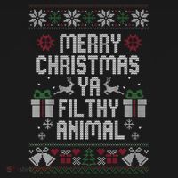 Merry Christmas Ya Filthy Animal Ugly Women's Hoodie thumb 2