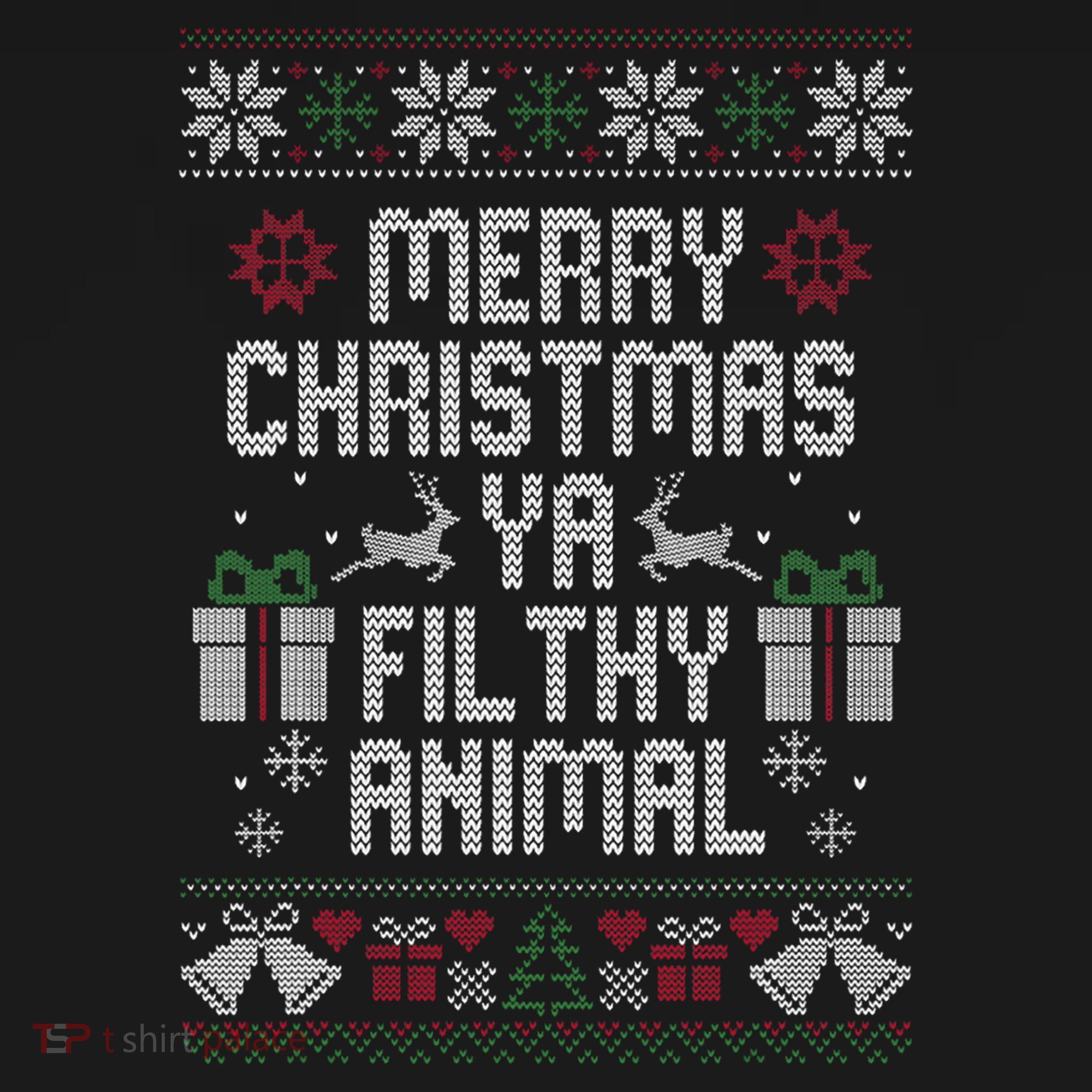 Merry Christmas Ya Filthy Animal Ugly Women's Hoodie