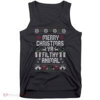Merry Christmas Ya Filthy Animal Ugly Tank Top thumb 0