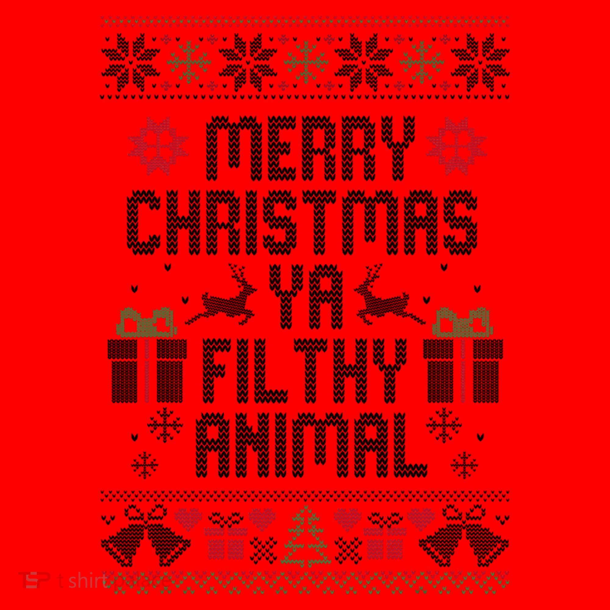 Merry Christmas Ya Filthy Animal Ugly Santa Hat