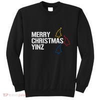 Merry Christmas Yinz With Pittsburgh Christmas Trees Funny Sweatshirt thumb 0