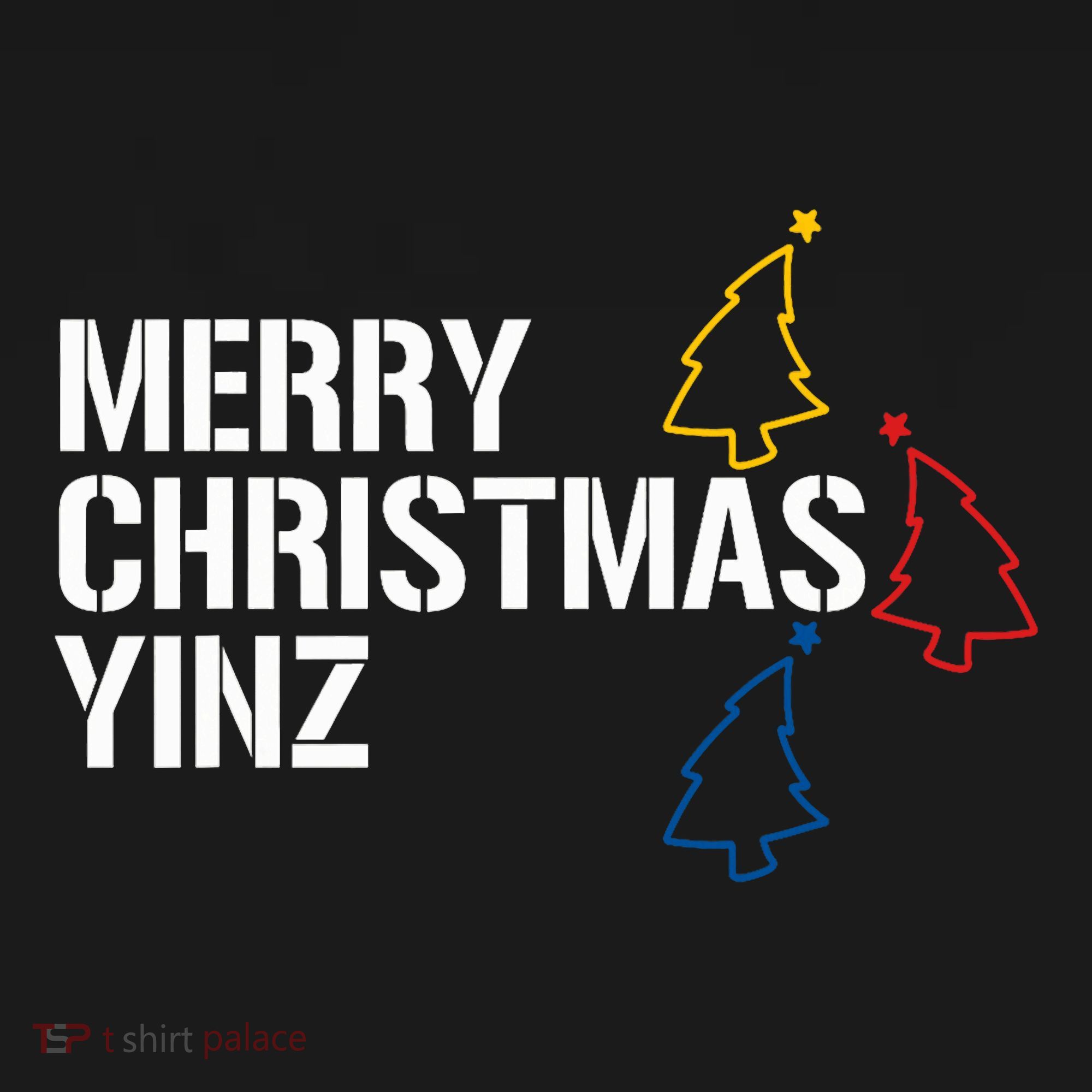 Merry Christmas Yinz With Pittsburgh Christmas Trees Funny Sweatshirt