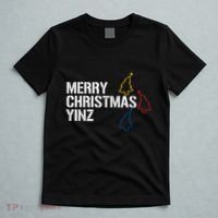 Merry Christmas Yinz With Pittsburgh Christmas Trees Funny T-Shirt thumb 5