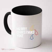 Merry Christmas Yinz With Pittsburgh Christmas Trees Funny Coffee Mug thumb 0