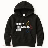 Merry Christmas Yinz With Pittsburgh Christmas Trees Funny Kids Hoodie thumb 0