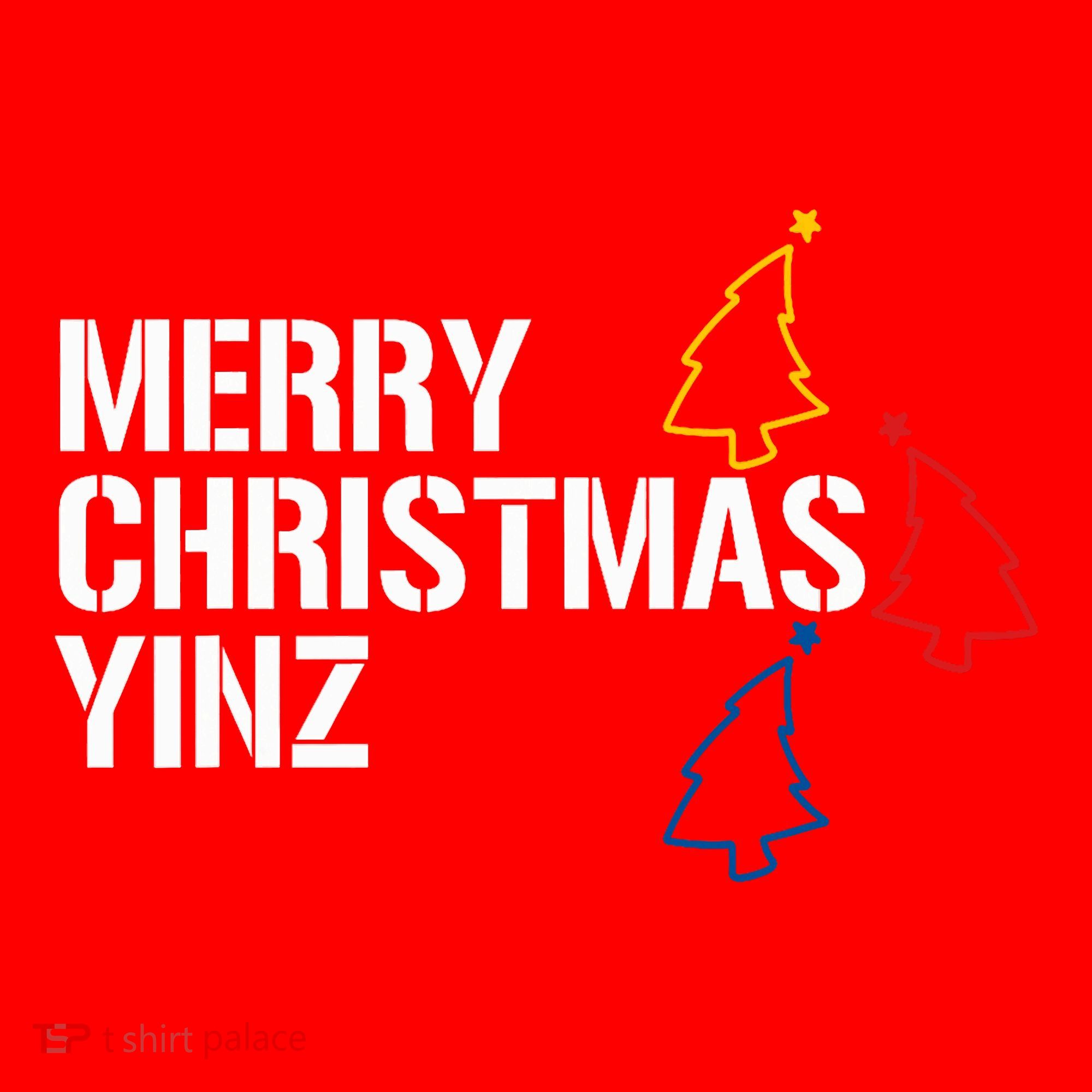 Merry Christmas Yinz With Pittsburgh Christmas Trees Funny Santa Hat