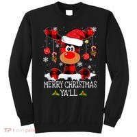 Merry Christmas Ya'll Cute Reindeer Sweatshirt thumb 0