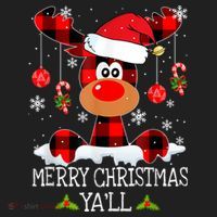Merry Christmas Ya'll Cute Reindeer Beanie thumb 2