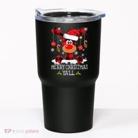 Merry Christmas Ya'll Cute Reindeer Tumbler thumb 0