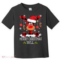 Merry Christmas Ya'll Cute Reindeer Toddler T-Shirt thumb 0