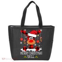Merry Christmas Ya'll Cute Reindeer Tote Bag thumb 0