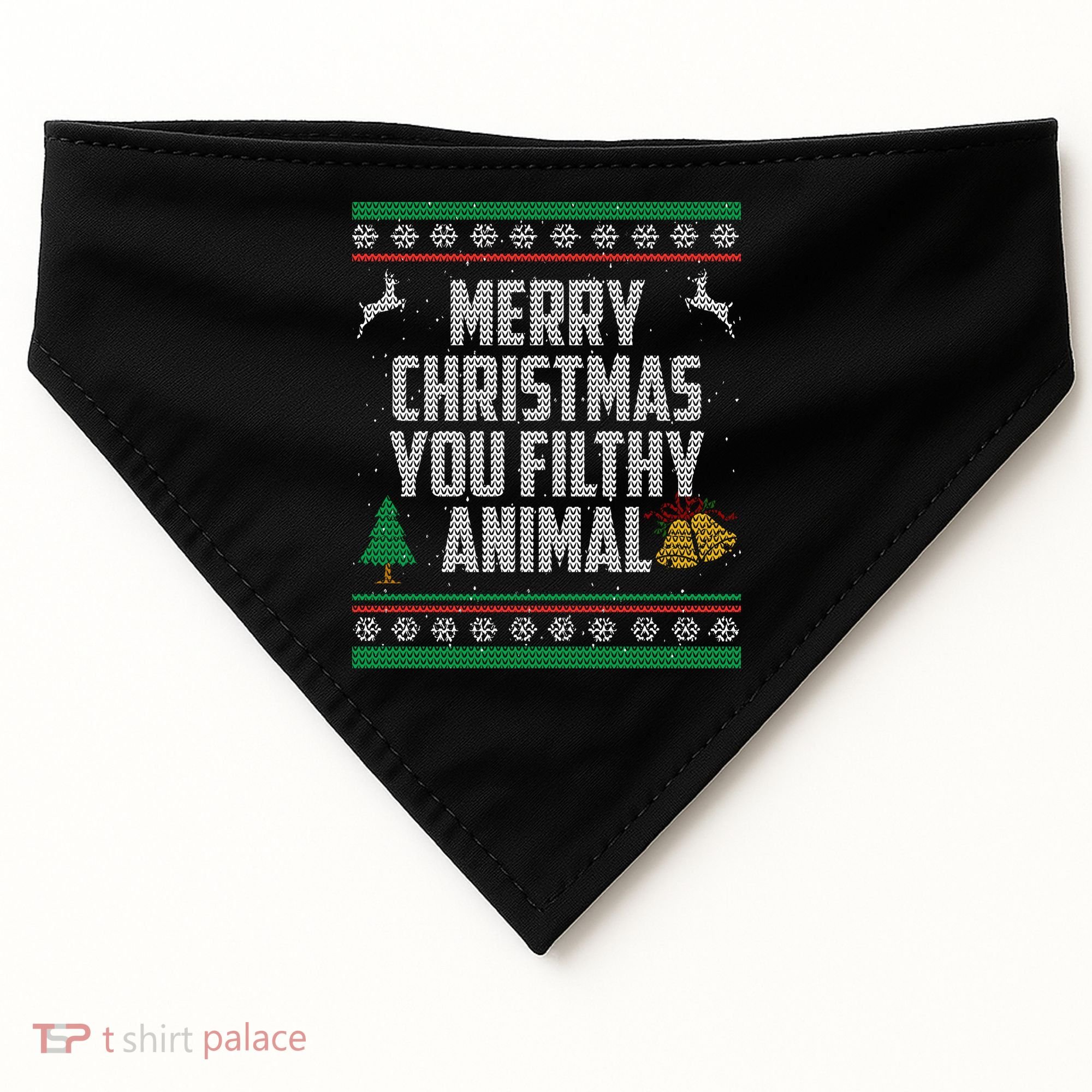 Merry Christmas You Filthy Animal Ugly USA-Made Doggie Bandana