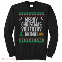 Merry Christmas You Filthy Animal Ugly Sweatshirt thumb 0