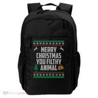 Merry Christmas You Filthy Animal Ugly Backpack thumb 0